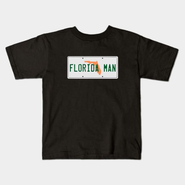 Florida Man Plate Kids T-Shirt by GloopTrekker